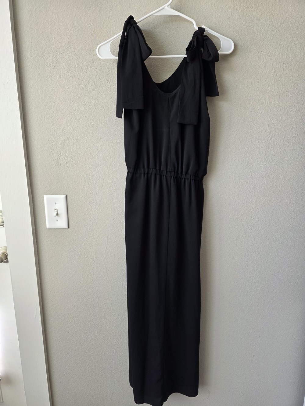 Michael Kors Black Tie-Shoulder Jumpsuit